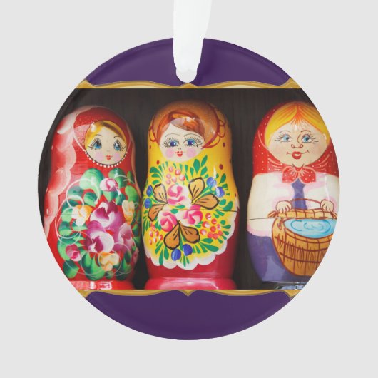 Colorful Matryoshka Dolls Ornament (voorkant)