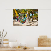 Colorful Mayan Hammock Cozumel Mexico Poster (Keuken)