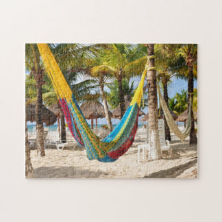 Colorful Mayan Hammock Cozumel Mexico Puzzle Legpuzzel