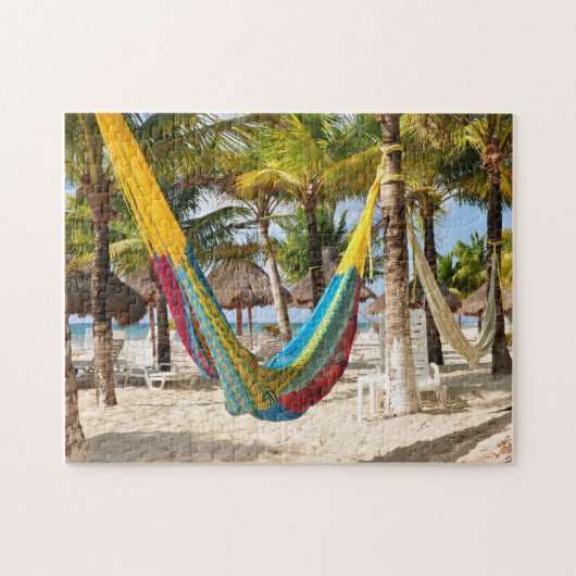 Colorful Mayan Hammock Cozumel Mexico Puzzle Legpuzzel (Horizontaal)