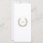 Colorful Meadow Flower Rustic Wedding Menu Card (Dos)
