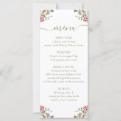Colorful Meadow Flower Rustic Wedding Menu Card (Devant)