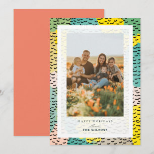 Colorful Memphis kerstfeestdag fotokaart Kaart