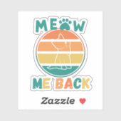 Colorful Meow me terug Sticker (Vel)