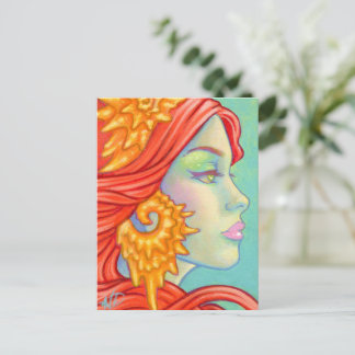 Colorful Mermaid Art Briefkaart