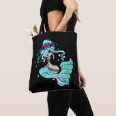 Colorful Mermaid Canvas tas (Dichtbij)