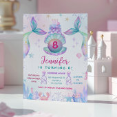 Colorful Mermaid Tail Birthday Invitation