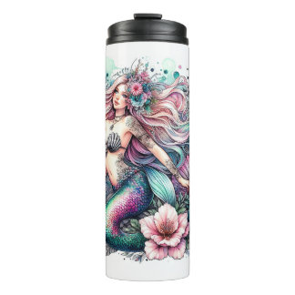 Colorful Mermaid Thermosbeker