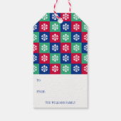 Colorful Merry and Bright kerstcadeau Label Cadeaulabel (Achterkant)