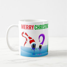 Colorful Merry Christmas Cartoon Koffiemok