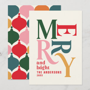 Colorful merry chritsmas aankondiging