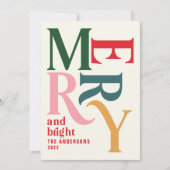 Colorful  merry chritsmas aankondiging (Voorkant)