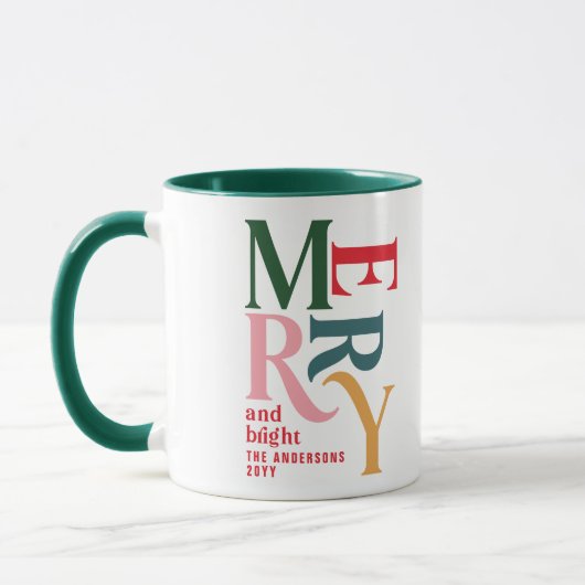 Colorful merry chritsmas gift mok (Links)