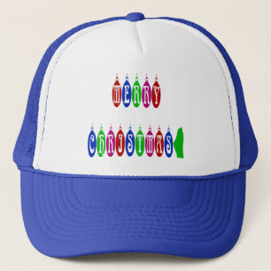 Colorful Merry Ornament Font Trucker Pet