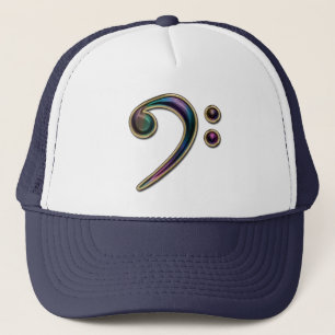Colorful Metallic Bass Clef Music Pet