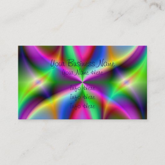 Colorful Metallic Fractal Luster Visitekaartje (Voorkant)