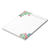 Colorful Mexican Embroidery Custom Name Notitieblok (Gedraaid)