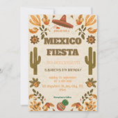 Colorful Mexican Fiesta Birthday  Invitation (Devant)