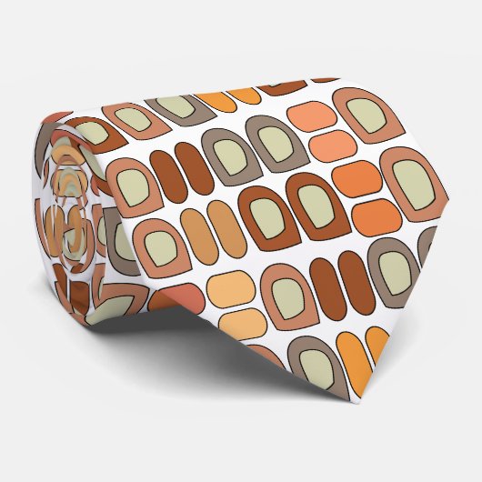 Colorful Mid Century Modern Geometric Stropdas (Opgerold)