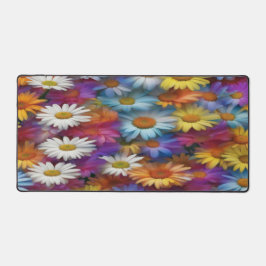 Colorful Mini Daisies - Desk Mat