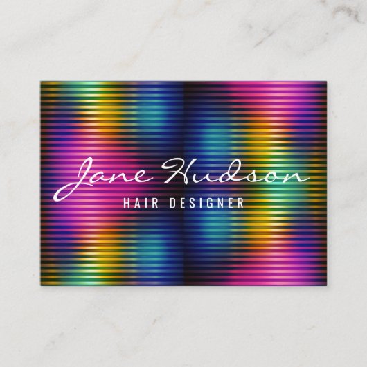 Colorful Minimalist Elegant Design Business Card Visitekaartje (Voorkant)