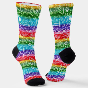 Colorful Minimalist Geometric Shape Socks Sokken