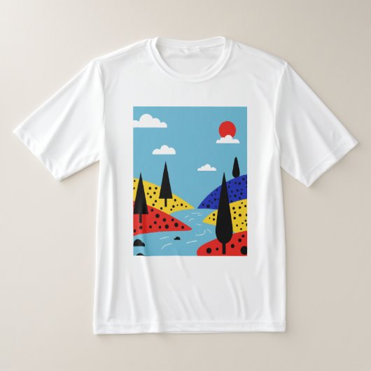 Colorful minimalist landscape t-shirt (Laagn)