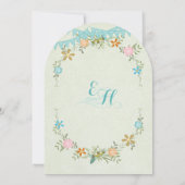 Colorful Mint Bunting Pennant Garland Wedding Kaart (Achterkant)