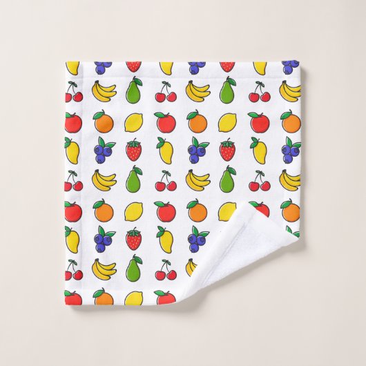 Colorful Mixed Fruit Pattern (Gant de toilette)