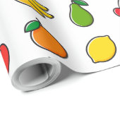 Colorful Mixed Fruit Pattern Cadeaupapier (Rol Hoek)