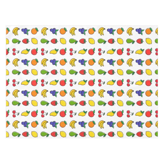 Colorful Mixed Fruit Pattern Tafelkleed (Voorkant (Horizontaal))