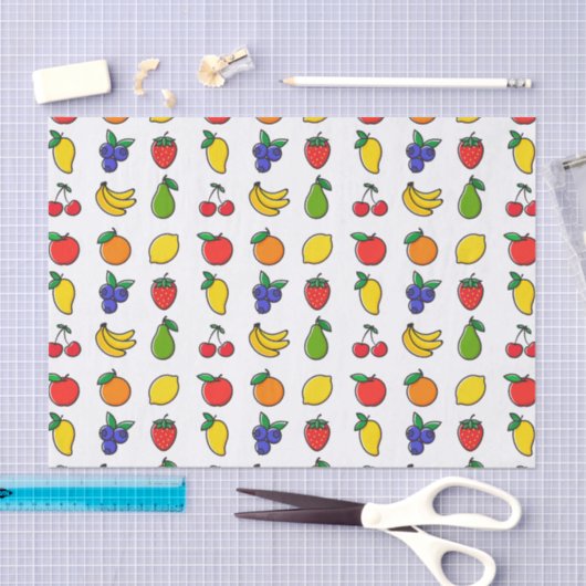 Colorful Mixed Fruit Pattern Tissuepapier (Craft)