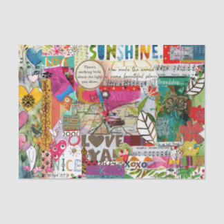Colorful Mixed Media Inspirational  Tissuepapier