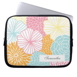 Colorful Mod Florals Laptop Sleeve