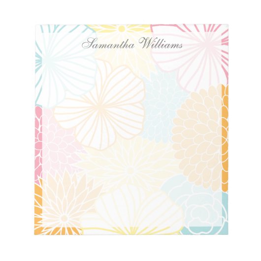 Colorful Mod Florals Notitieblok (Voorkant)