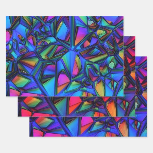 Colorful Modern Abstract 2 Inpakpapier Vel (Set)