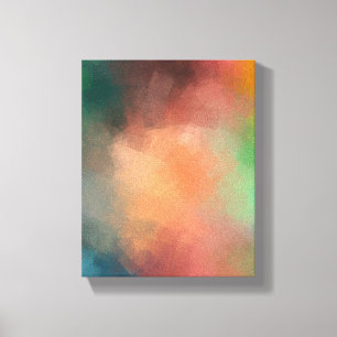 Colorful Modern Abstract Art Red Blue Green Black Canvas Afdruk