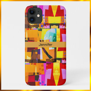Colorful Modern Abstract Kunstpatroon iPhone 11 Hoesje