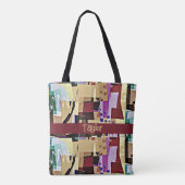 Colorful Modern Abstract Kunstpatroon Draagtas (Achterkant)