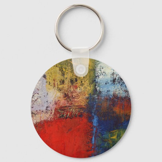 Colorful Modern Abstract Kunstwerk Sleutelhanger (Voorkant)