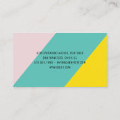 Colorful Modern Abstract Professional Visitekaartje (Achterkant)