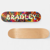 Colorful Modern Abstracte Aangepaste Aangepaste Na Skateboard (Horizontaal)