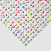 Colorful Modern Art Hearts Tissuepapier (Detail)