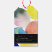 Colorful Modern Art Holiday Cadeaulabel (Voorkant)