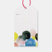 Colorful Modern Art Holiday Cadeaulabel (Achterkant)
