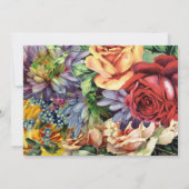 Colorful Modern Botanical Floral Vrijgezellenfeest Kaart (Achterkant)