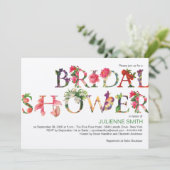 Colorful Modern Botanical Floral Vrijgezellenfeest Kaart (Staand voorkant)