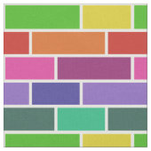 Colorful Modern Brick Geometric Pattern Stof (Close Up)