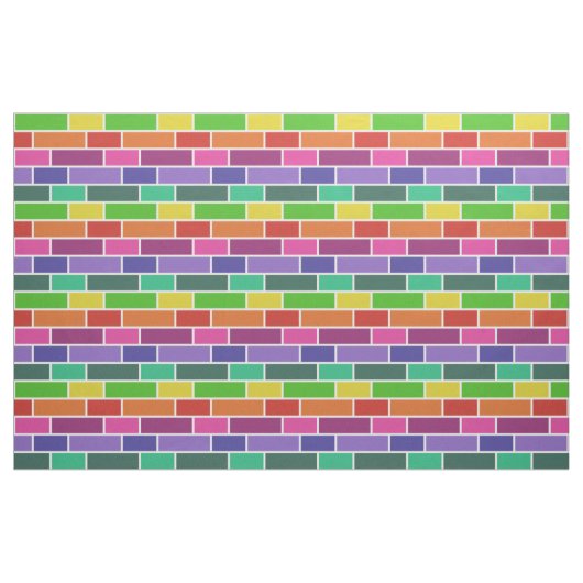 Colorful Modern Brick Geometric Pattern Stof (Fat Quarter)