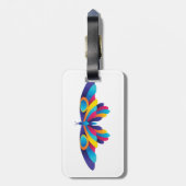 Colorful Modern Butterfly Vibrant Wings Bagagelabel (Achterkant verticaal)